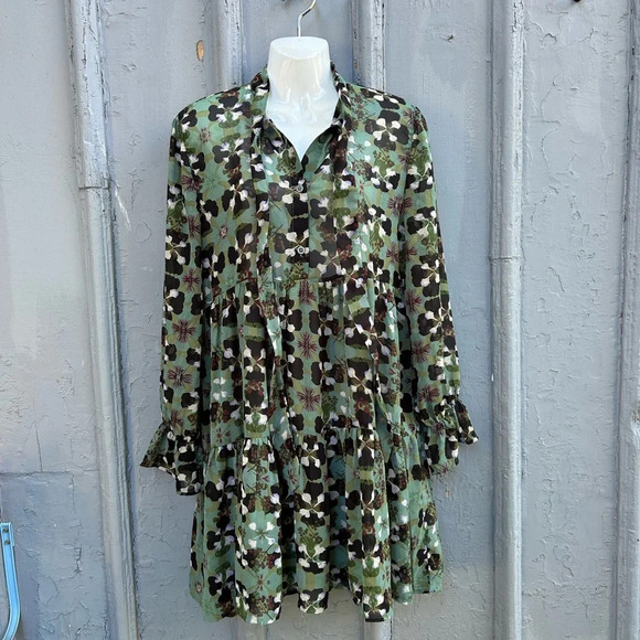 Elan Green Orchid Mini Dress, BNWT,  size Small - Picture 4 of 11